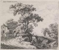 KG 04563
<br/>
De kapel met trap
<br/>
<em>Waterloo, Anthonie, (1609-1690)</em>